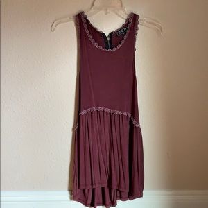 Maroon racer back top